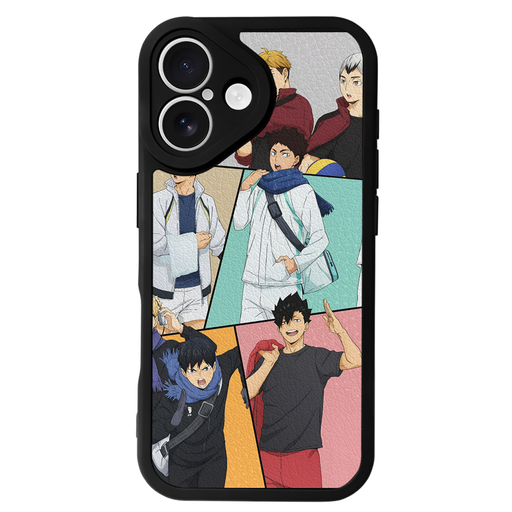 （画像用） ハイキュー!! Haikyu!! 【iPhone 16シリーズ対応】シリコンスマホケース（レザー調） 材質：シリコン
